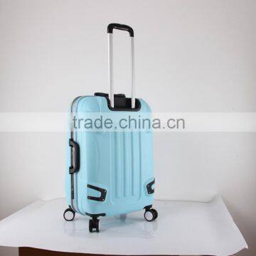 ABS 3 piece trolley luggage set with aluminum and steel trolley