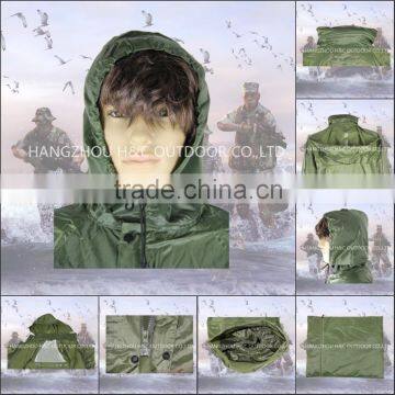 wholesale custom military poncho army jacket style rainsuit army poncho