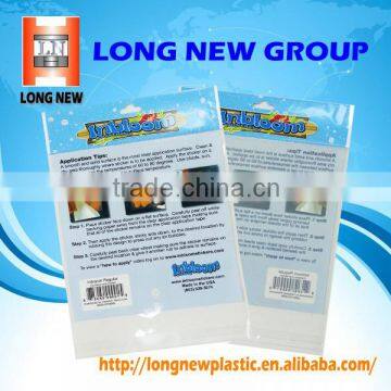 CMYK Printing BOPP Header Self Adhensive Seal Bag with Hanging Hole & Sealing Tape