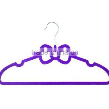 Non Slip Velvet Hanger with Bowknot Shape