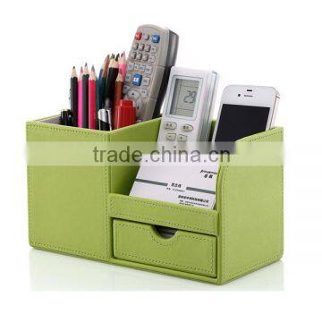 Faux Leather Slim Decorative Bedroom Storage Basket