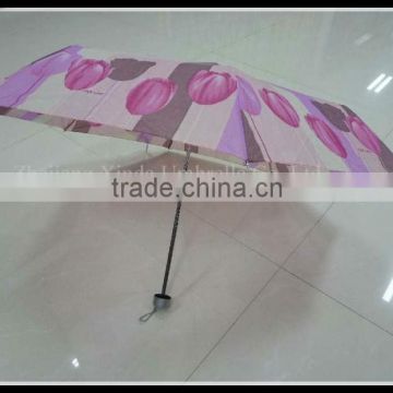 wholesale 8k*53.5cm 3 fold umbrella 190T polyester