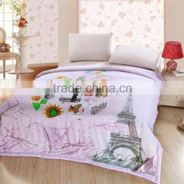 Hotel pure cotton fabric white duvet printed goose down filling wedding comforter set from china suppier