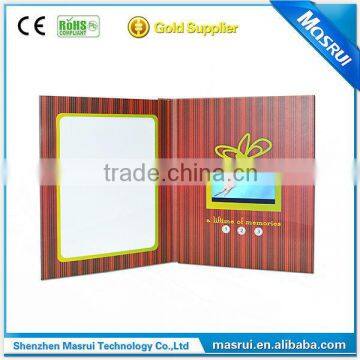 Christmas LCD TFT video greeting card for gift video book