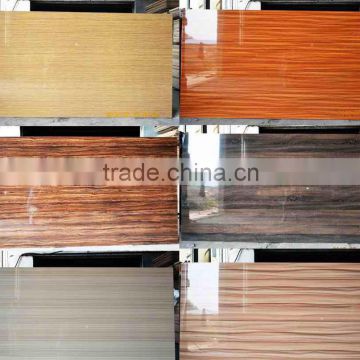 High gloss Wood Grain UV MDF Panel