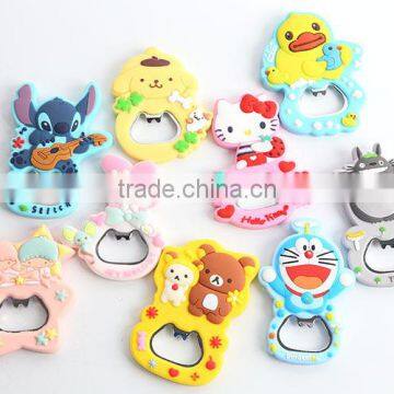 Hot Sale Custom Promotional Cheap Price PVC Keychain Beer Bottle Opener Fridge Magnet photo-6