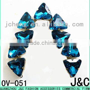 Fancy blue Crystal Chain For Shoe