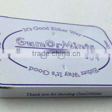 Dongguan Professional Oem Metal Empty Sliding Tin Box, Tin Gum Box photo-2