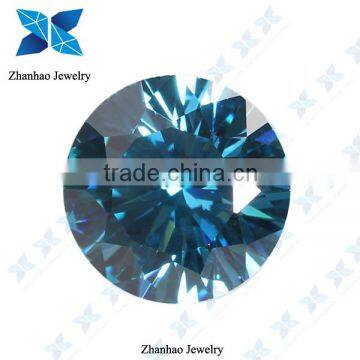 Wholesale price good quality round aquamarine cubic zircon for jewelry