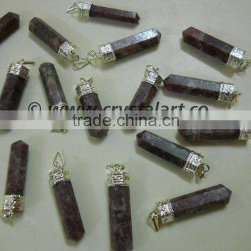 LEPIDOLITE PENCIL POINT CAP PENDANT