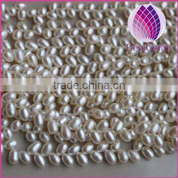 5-6mm Natural white Freshwater pearls price,AAA grade rice Pearls