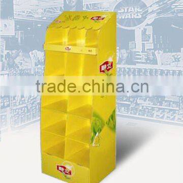 paper floor display stand for advertising in supermaket