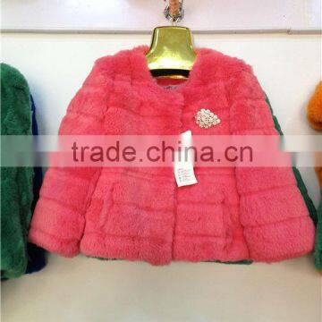 children/adult rabbit fur coat B12