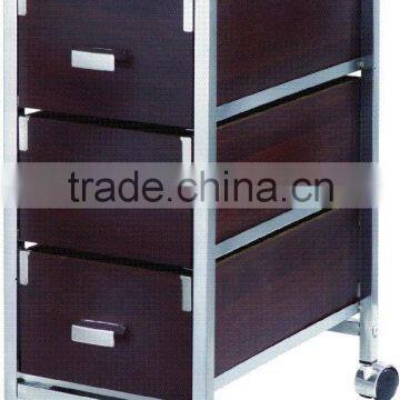 3 MDF drawer storage organizer rolling trolley cart Chrome