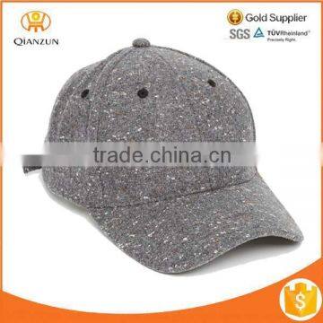 Custom Hat Wool Adjustable Baseball Cap Grey Nep