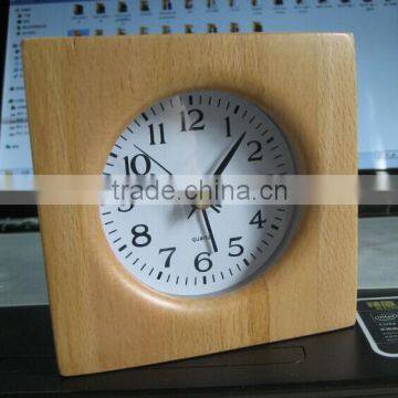 2014 new Wood alarm clock with desk clock