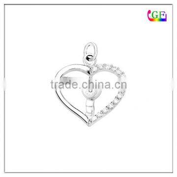 Custom alloy silver Hair Dryer Heart charm