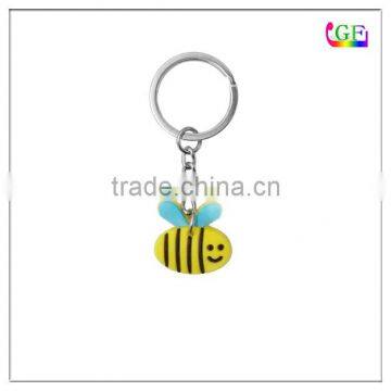 Promotional custom 3d Bee soft pvc keychain