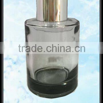black transparent glass spray empty aroma bottle