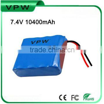 Competitive Price High Efficiency 7.4V 10400mAh 18650 Li-ion LED Panel battery