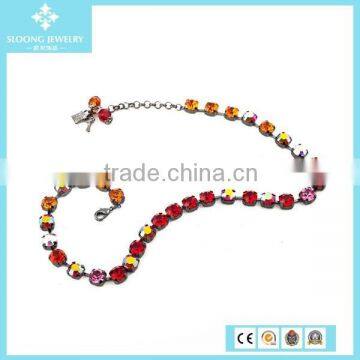 Yiwu New Design Whoselase Shine Crystal Necklace Women