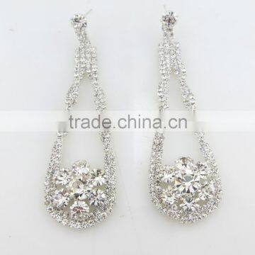 Summer style flower rhinestone earring