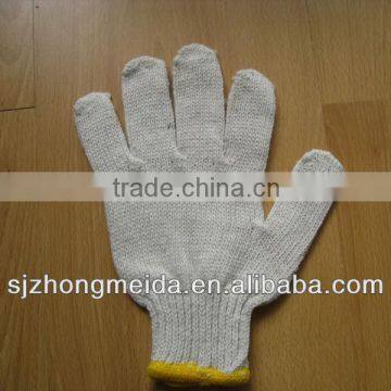 Men's Work Labor White Gloves Breathable Hand Dot White Cotton Knit Gloves Factory Knitted Working GLoves PVC dot Palm