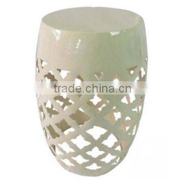 White Stool /Elegant metal stools/Decorative stools/ Side Table Garden Table Outdoor furniture Garden Stool