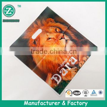 Professional customized printing lion LDPE plastic die cut bag