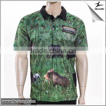 new design sublimated collar sport polo t shirt men