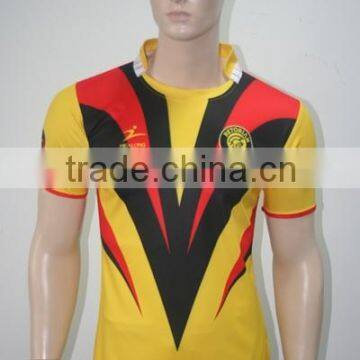 China New Style Yellow Rugby Jersey Shirts Wear Design