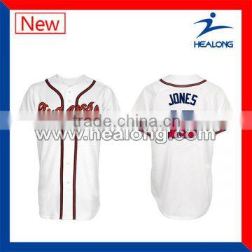 best quqlity customized embroidered private logo baseball jersey