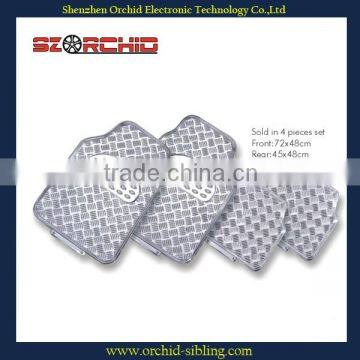 universal silver auto mats / car mats with pvc material