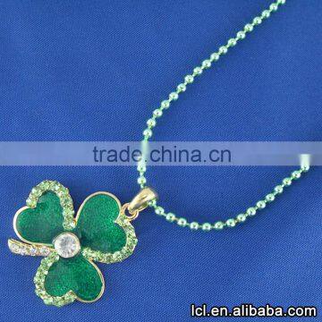 From china crystal clover necklace, low price crystal pendant necklace