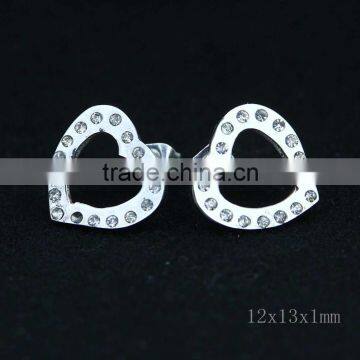 heart shape stud earrings women hot selling high quality