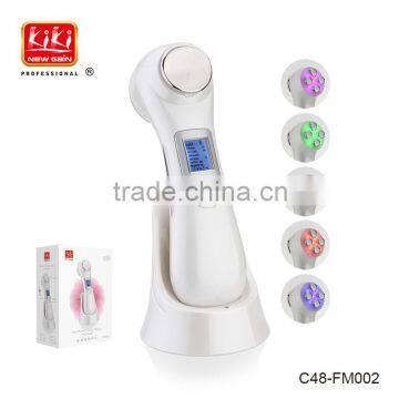 Usb Multifunctional Rechargeable Sonic Vibrating Hot Cold Facial Massager