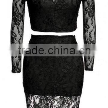 Light Blue Big Lips Print Long Sleeve Silk Dress New Ladies Dress photo-3