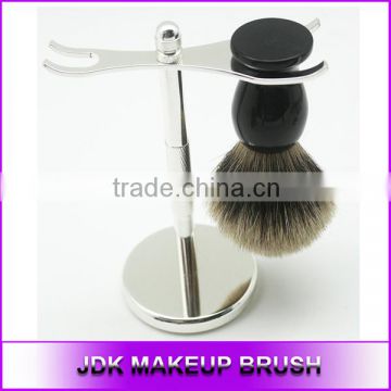 Wholesale Metal Shaving brush stand, Acrylic handle badger shaving beard brush with stand for gentle men