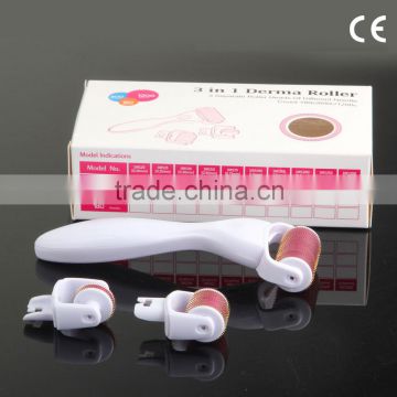 Microneedle Derma Roller 2015 Amazing 3in1 Titanium 1200 Needles Body MicroneedleAnti Aging Roller Derma Rolling System For Cellulite Treatment Titanium Microneedle Derma Roller