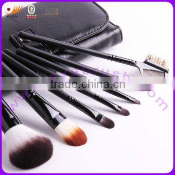 7pcs Black Mini Cosmetic Brush set in Pouch