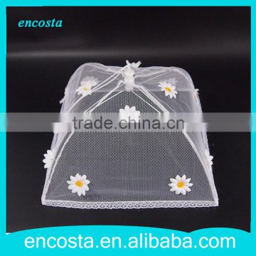 kitchen umbrella mosquito net mesh food cover with flower