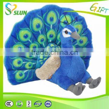 Factory direct sale lovely hot selling stuffed peacock plush toy