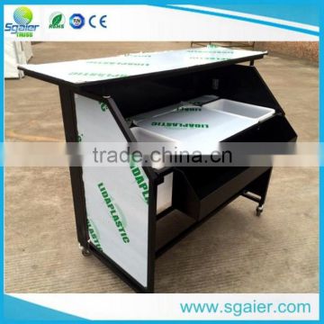 Cheap price and hottest sale Black portable folded bar table not rust