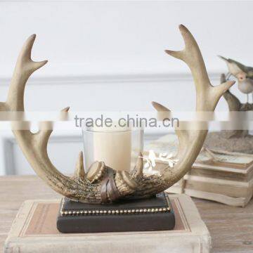 Resin Deer Antler Candle Holder for Christmas,hand-made Antler Decoration photo-4
