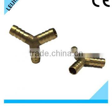 1/4" 3/8" 1/2" 3/4" three way hose barb fittings ,brass material