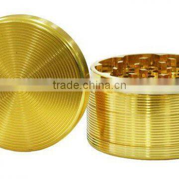 Golden weed grinder for smoking