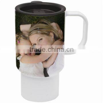 11oz silver white blank ceramic coated mug