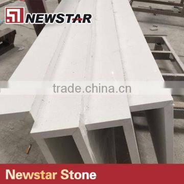 Newstar White Quartz Countertop Edging Strip for Hotel Project photo-3