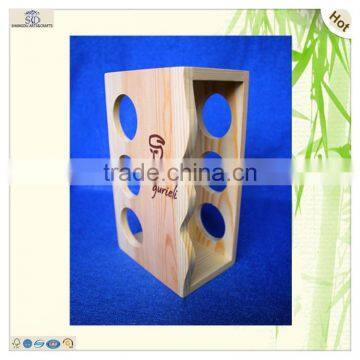 Burned Red Color Logo Pine Wooden Condiments Shelves Holder photo-2