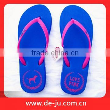 Blue Sole Pink Strip Light Soft Flip Flops